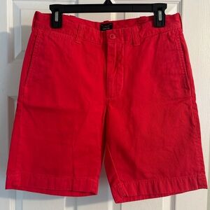 J. CREW Stanton Men's Red/Pink 100% Cotton Twill Chino Shorts Size 29
